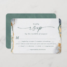 Eucalyptus Green Wedding Meal Choice RSVP-kaart RSVP Kaartje