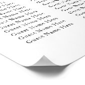 Eucalyptus Greenery 15 Table Wedding Seating Chart Poster (Hoek)