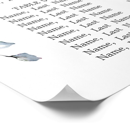 Eucalyptus Greenery 8 Tables Weddenschap Poster (Hoek)