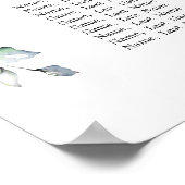 Eucalyptus Greenery 8 Tables Weddenschap Poster (Hoek)