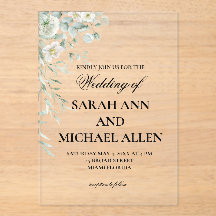Eucalyptus Greenery Acrylic Invitation