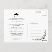 Eucalyptus Greenery AFSTUDEERDER BBQ Briefkaart (Achterkant)