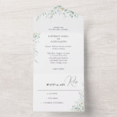 Eucalyptus Greenery All In One Invitation Uitnodiging (Binnen)
