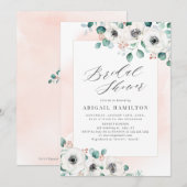 Eucalyptus greenery anemone floral vrijgezellenfee kaart (Voorkant / Achterkant)