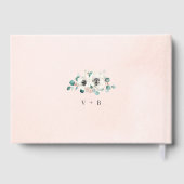 Eucalyptus Greenery anemone florale rustige bruilo Gastenboek (Achterkant)