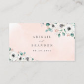 Eucalyptus Greenery anemone florale rustige bruilo Plaatskaartje (Achterkant)