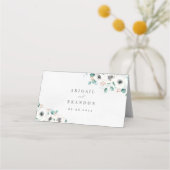 Eucalyptus Greenery anemone florale rustige bruilo Plaatskaartje (Achterkant)