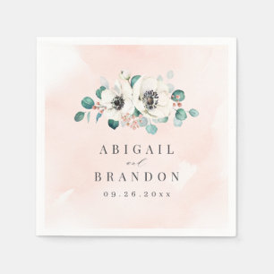 Eucalyptus Greenery anemone florale rustige bruilo Servet