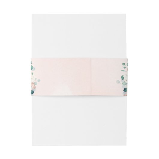 Eucalyptus Greenery anemone florale rustige bruilo Uitnodigingen Wikkel (Achterkant Voorbeeld)