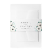 Eucalyptus Greenery anemone florale rustige bruilo Uitnodigingen Wikkel (Voorkant Voorbeeld)