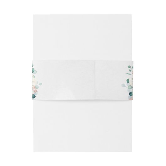 Eucalyptus Greenery anemone florale rustige bruilo Uitnodigingen Wikkel (Achterkant Voorbeeld)