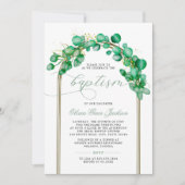 Eucalyptus Greenery Arch Baptisme Kaart (Voorkant)