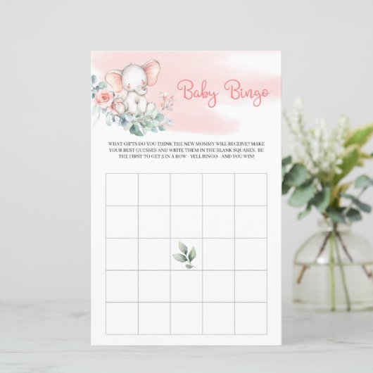 Eucalyptus greenery baby bingo (Staand voorkant)