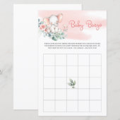 Eucalyptus greenery baby bingo (Voorkant / Achterkant)