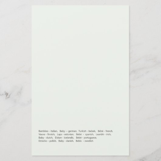 Eucalyptus Greenery Baby over het wereldspel (Achterkant)