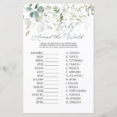 Eucalyptus Greenery Baby over het wereldspel (Voorkant)