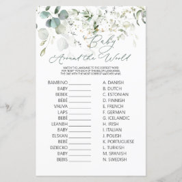 Eucalyptus Greenery Baby over het wereldspel