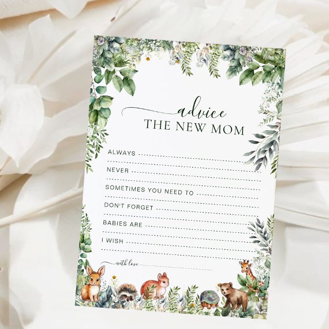 Eucalyptus Greenery Baby shower Advies Kaart (Creator heeft geüpload)