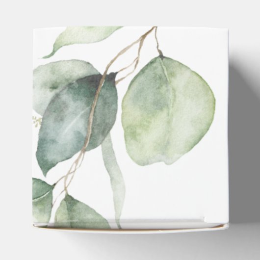Eucalyptus Greenery Baby shower Botanisch Bedankdoosjes (Bovenkant)