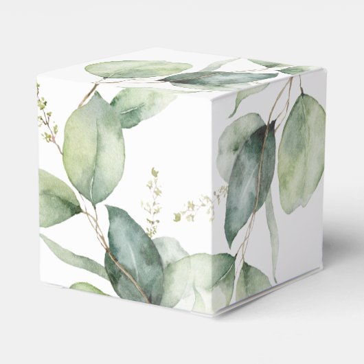 Eucalyptus Greenery Baby shower Botanisch Bedankdoosjes (Achterkant)