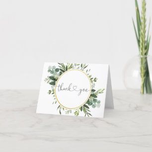Eucalyptus Greenery Baby shower Dank u kaarten