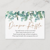 Eucalyptus Greenery Baby shower Diaper Raffle Informatiekaartje (Voorkant)