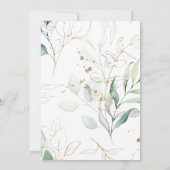 Eucalyptus Greenery Baby shower Invitation Kaart (Achterkant)