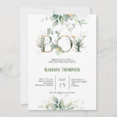 Eucalyptus Greenery Baby shower Invitation Kaart (Voorkant)