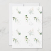 Eucalyptus Greenery Baby shower Invitation Kaart (Achterkant)