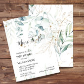 Eucalyptus Greenery Baby shower Invitation Kaart