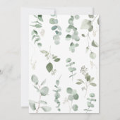 Eucalyptus Greenery Baby shower Kaart (Achterkant)