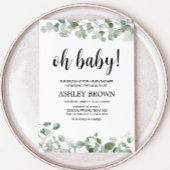 Eucalyptus Greenery Baby shower Kaart