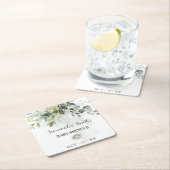 Eucalyptus Greenery Baby shower Kartonnen Onderzetters (Insitu)