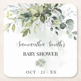 Eucalyptus Greenery Baby shower Kartonnen Onderzetters
