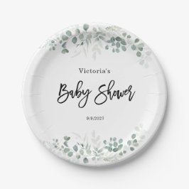 Eucalyptus Greenery Baby shower Papieren Bordje