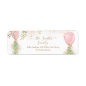 Eucalyptus Greenery Baby shower Return Address Etiket (Voorkant)