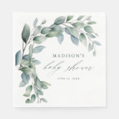 Eucalyptus Greenery Baby shower Servet (Voorkant)
