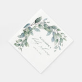 Eucalyptus Greenery Baby shower Servet (Hoek)
