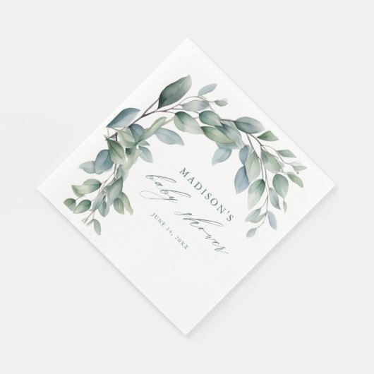 Eucalyptus Greenery Baby shower Servet (Hoek)