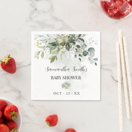 Eucalyptus Greenery Baby shower Servet