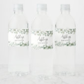 Eucalyptus Greenery Baby shower Waterfles Etiket (Flessen)