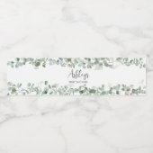 Eucalyptus Greenery Baby shower Waterfles Etiket (Enkel label)