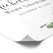 Eucalyptus Greenery Baby shower Welkom Poster (Hoek)