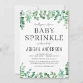 Eucalyptus Greenery Baby Sprinkle Modern Kaart (Voorkant)