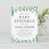 Eucalyptus Greenery Baby Sprinkle Modern Kaart (Staand voorkant)