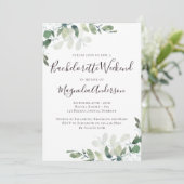 Eucalyptus Greenery Bachelorette Weekend Kaart (Staand voorkant)