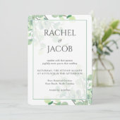 Eucalyptus Greenery Background Wedding Kaart (Staand voorkant)