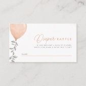 Eucalyptus Greenery Ballon Diaper Raffle 2 Informatiekaartje (Voorkant)