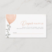 Eucalyptus Greenery Ballon Diaper Raffle Informatiekaartje (Voorkant)
