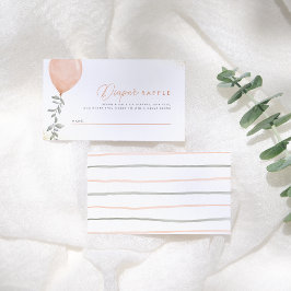 Eucalyptus Greenery Ballon Diaper Raffle Informatiekaartje